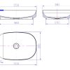 iStone Ovale Basin 550mm Gloss White (With Tray)