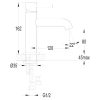 Carbon Slim Standard Basin Mixer Satin Black (120mm reach)