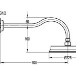 Liberty Rain Shower with Wall Arm Aged Iron