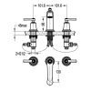 Liberty 3 Hole Deck Mounted Basin Mixer Aged Iron