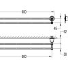 Liberty Double Towel Rail 650 x 112mm Chrome
