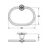 Liberty Towel Ring Aged Iron