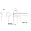 Loft Wall Mounted Basin Mixer Chrome (Small Faceplate)