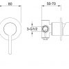 Loft Shower/Bath Mixer Brushed Copper (Small Faceplate)