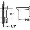 Modern wall mount basin mixer