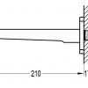 Vivid wall mount bath spout 210mm