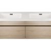 Kzoao 1200mm Dual Basin Vanity Beech Wood Grain