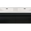 Kzoao 1200mm Dual Basin Vanity Black Wood Grain