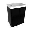 Kzoao Powder Room Vanity Satin Black