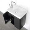 Kzoao Powder Room Vanity Satin Black