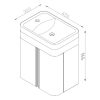 Kzoao Powder Room Vanity Satin White
