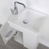 Kzoao Powder Room Vanity Satin White