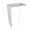 Kzoao Powder Room Vanity Satin White