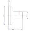 iStone Round Robe Hook Matte White