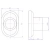 iStone Oval Robe Hook Matte White