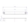 iStone Towel Rail 450mm Matte White
