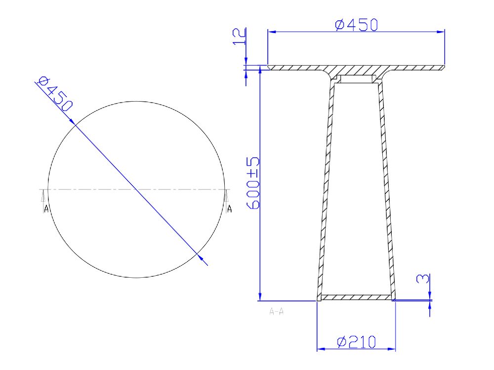 iStone Bath Table 450 x 600mm Matte White