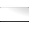 iStone 1100mm Rectangular Mirror with Shelf Matte Black