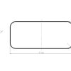 iStone 1100mm Rectangular Mirror with Shelf Matte White