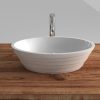 Counter top basin Hoop 600x400x160mm GREY Quartz