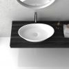 Oval basin 680x380x180mm Gloss white