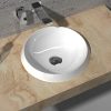Counter top basin recessed 380x120mm Gloss white