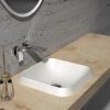 Counter top basin recessed 380x380X120 Snow Quartz