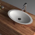 Oval Basin 600x350x105mm GREY QUARTZ CENO