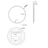 Verre 600mm Round Mirror