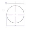 iStone 700mm Round Mirror Matte Black