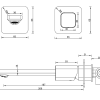 Cube Wall Mounted Basin Mixer Brushed Nickel