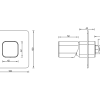 Cube Shower/Bath Mixer Brushed Nickel