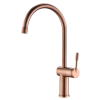 Rivet Gooseneck Kitchen Mixer Brushed Copper