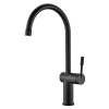 Rivet Gooseneck Kitchen Mixer Matte Black