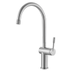 Rivet Gooseneck Kitchen Mixer Brushed Nickel