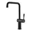 Rivet Straight Neck Kitchen Mixer Matte Black