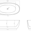 Dublin 1650mm Freestanding Bath Matte White