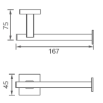 Butler Toilet Roll Holder Brushed Nickel