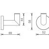 Colab Robe Hook Matte Black