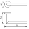 Colab Toilet Roll Holder Matte Black
