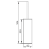 Colab Toilet Brush Square Chrome