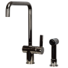 Urban Gooseneck Extractable Kitchen Mixer Black Chrome