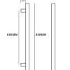 Towel Rail Vertical Single Bar Square 12V 850mm Gunmetal
