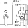 Cascade Shower Divert Mixer Chrome