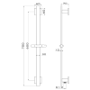 Cube Slide Shower 3 Function Handshower Brushed Nickel