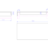 Wall Mount Slab 900 x 460 x 120mm Matte White Stone