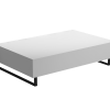 Wall Mount Slab 900 x 460 x 120mm Matte White Stone