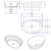 iStone Counter Top Basin Hoop 600 x 400 x 160mm Carbon Quartz