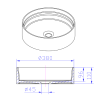 iStone Round Basin 380 x 110mm Natural