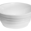 iStone Ribbed Round Basin 380 x 150mm Gloss White